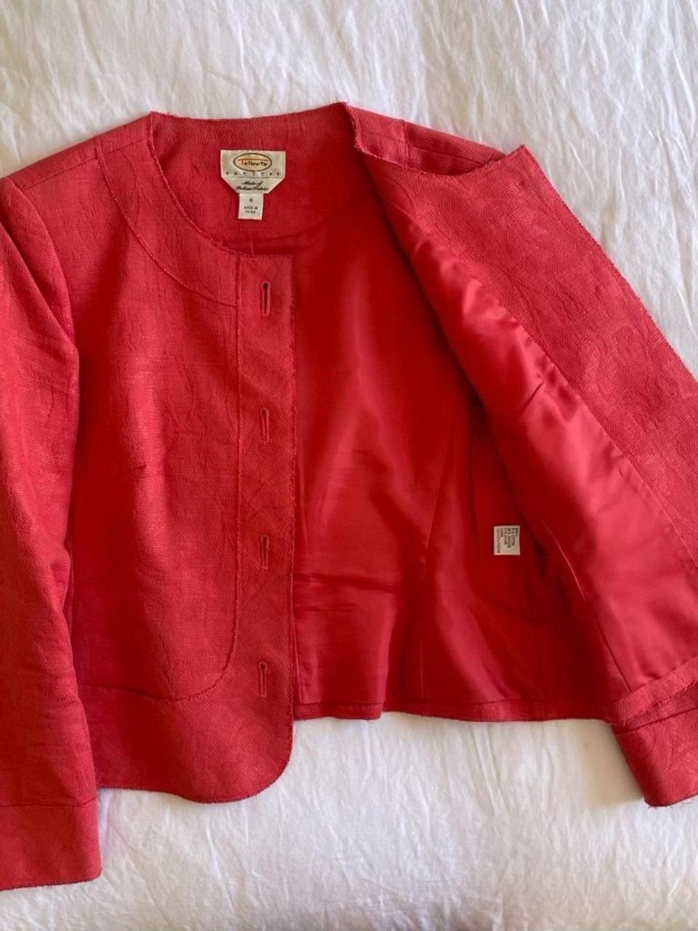 Talbots Round-Neck Button Jacket - Picture 3 of 6